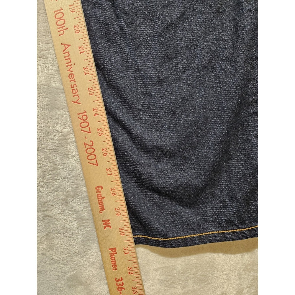 Rocawear Jeans Mens 36 Regular Fit Dark Wash Y2K Hip Hop Denim Pants Flap Pocket - Picture 10 of 10